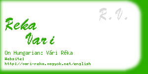 reka vari business card